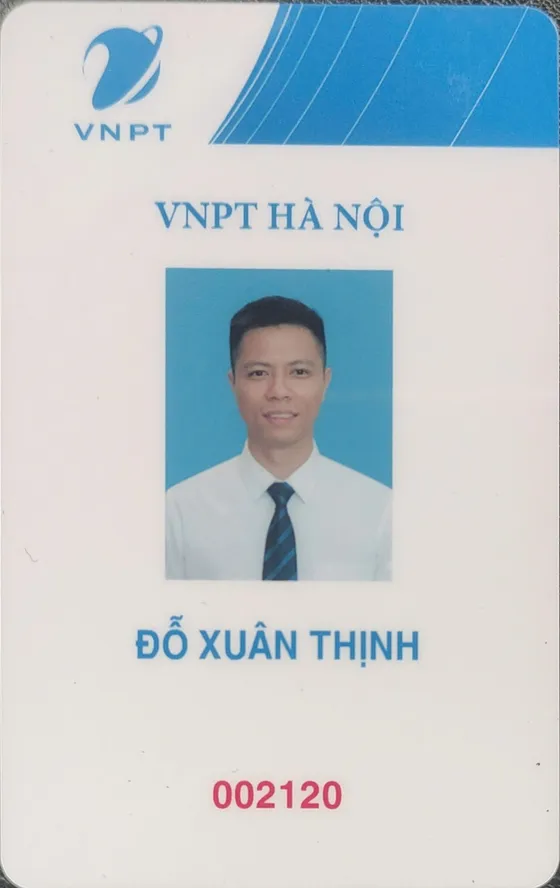Thẻ nhân viên VNPT Hà Nội của Đỗ Xuân Thịnh